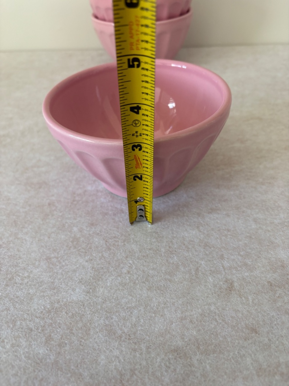 Anthropologie Cereal Bowls Pink Set of 3 - Picture 3 of 6